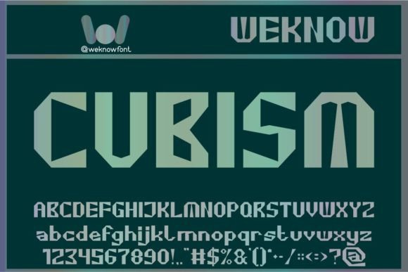 Cubism Font: Sharp Angles for Modern Design