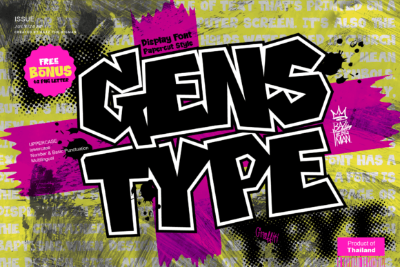 Gens Type: Elevating Design with Chic and Quirky Display Typography