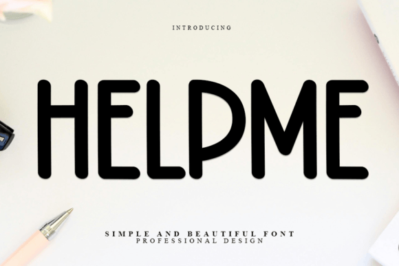 Helpme: Elevating Visual Communication with Modern Display Typography