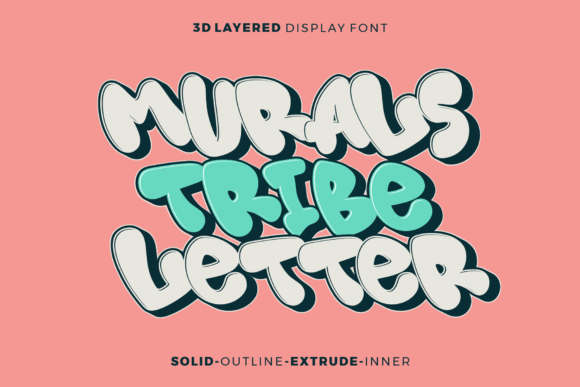 Murals Tribe Letter: A Playful 3D Font for Retro-Modern Design