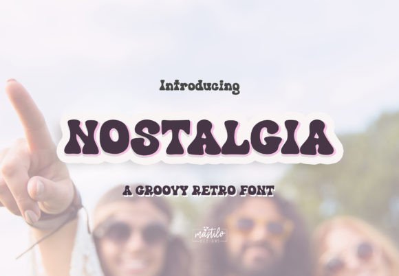 Nostalgia: A Retro Groovy Hand-Drawn Display Font