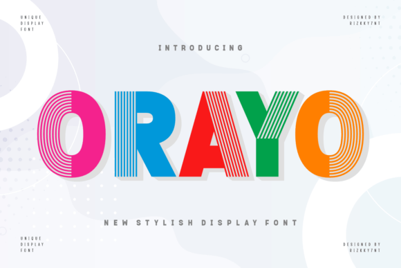 Orayo: A Modern Display Font for Bold Visual Communication