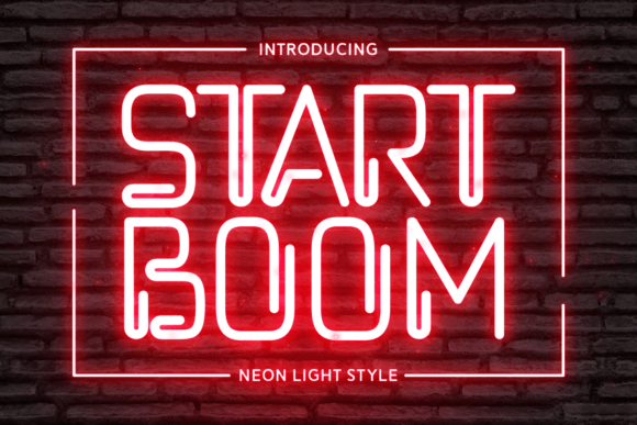 Start Boom: Illuminating Modern Design with Neon Energy