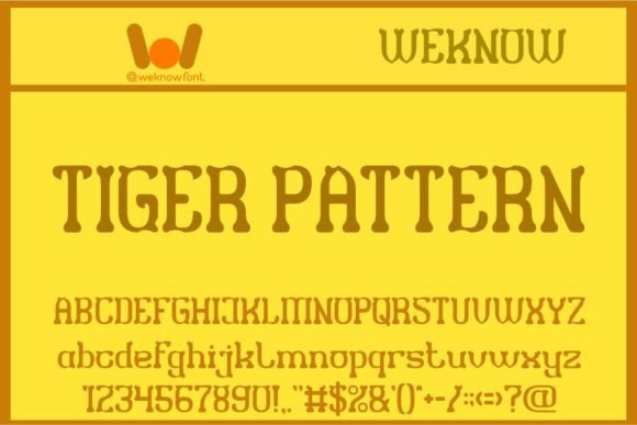 Tiger Pattern: Bold Display Font for Designers